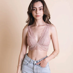 Padded Plunge Lace Bralette