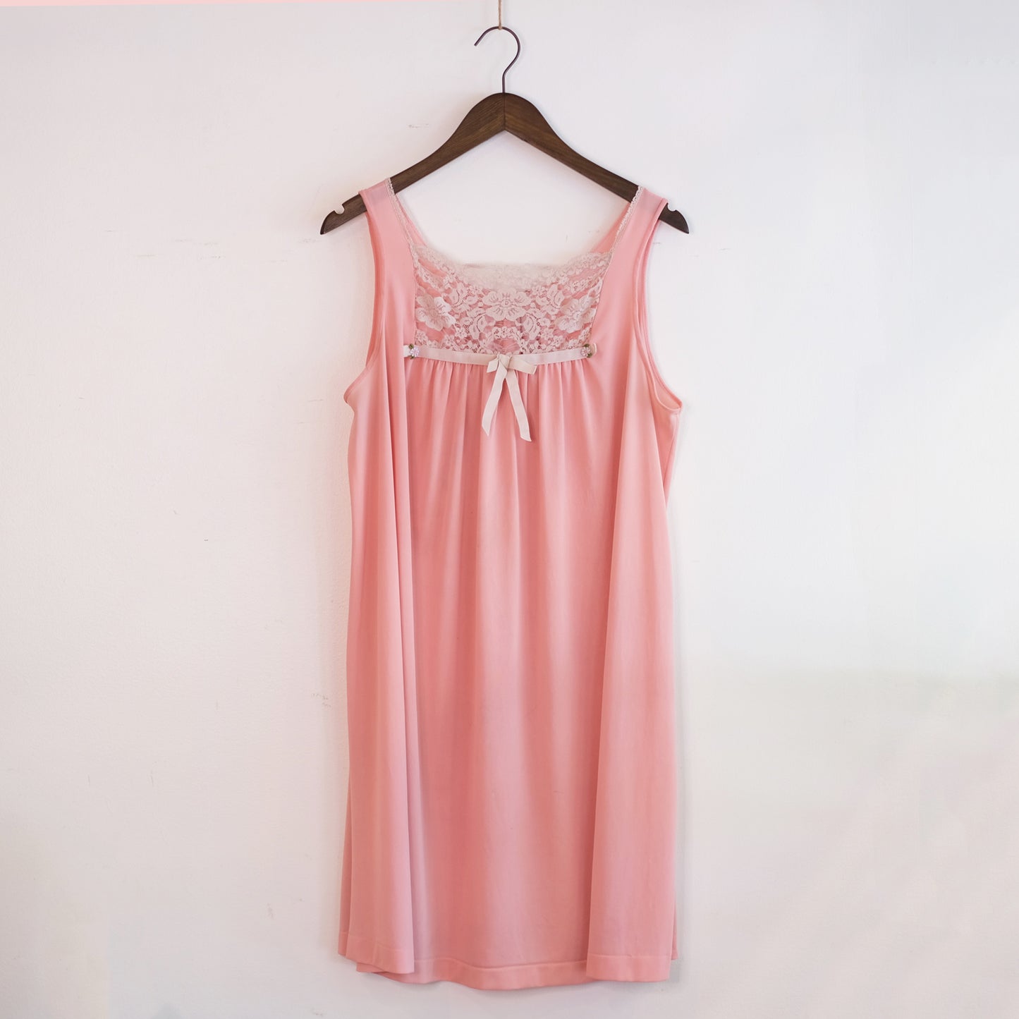 Peach Nightgown with Lace