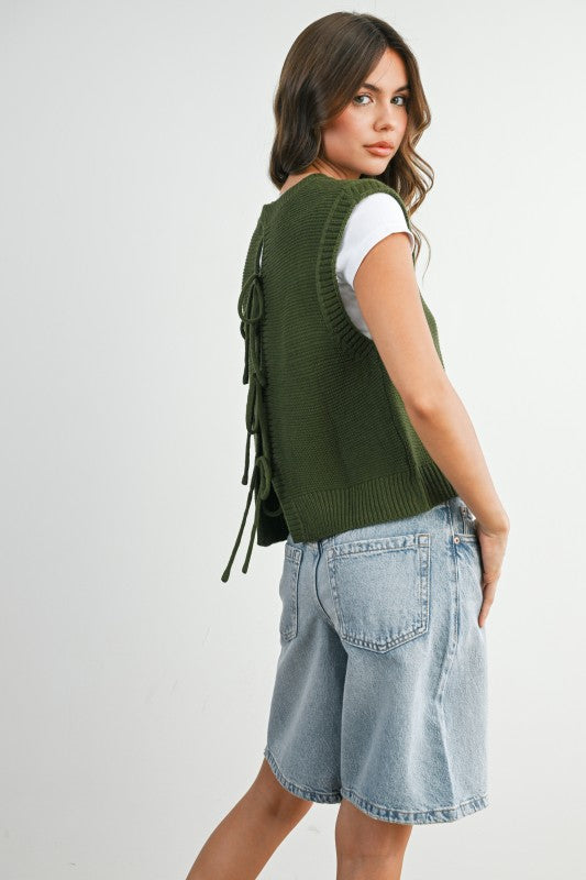 Plain Knitted Top Vest
