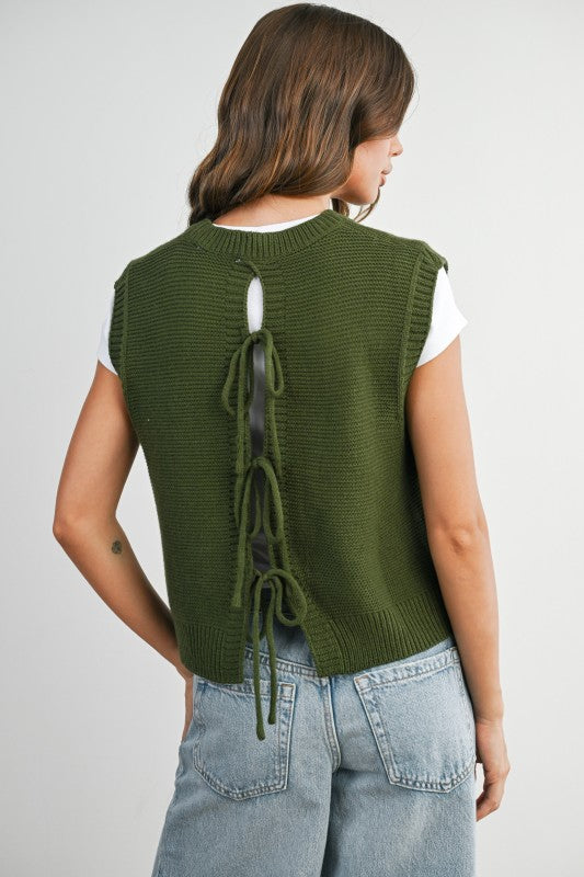 Plain Knitted Top Vest