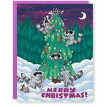 Load image into Gallery viewer, Raccoon Christmas Card
