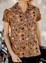 Load image into Gallery viewer, Raise Hell Eat Tacos Casual Button-Up Shirt
