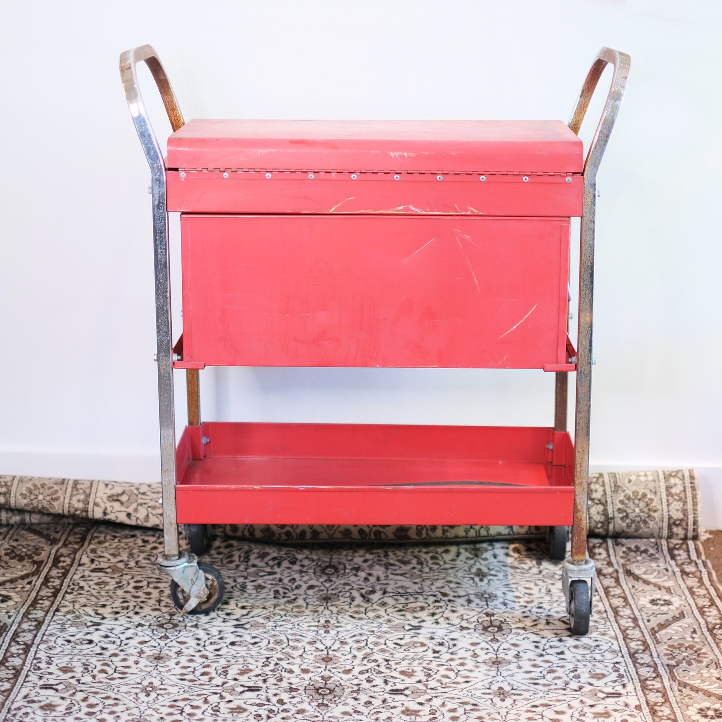 Red Tool Box Cart