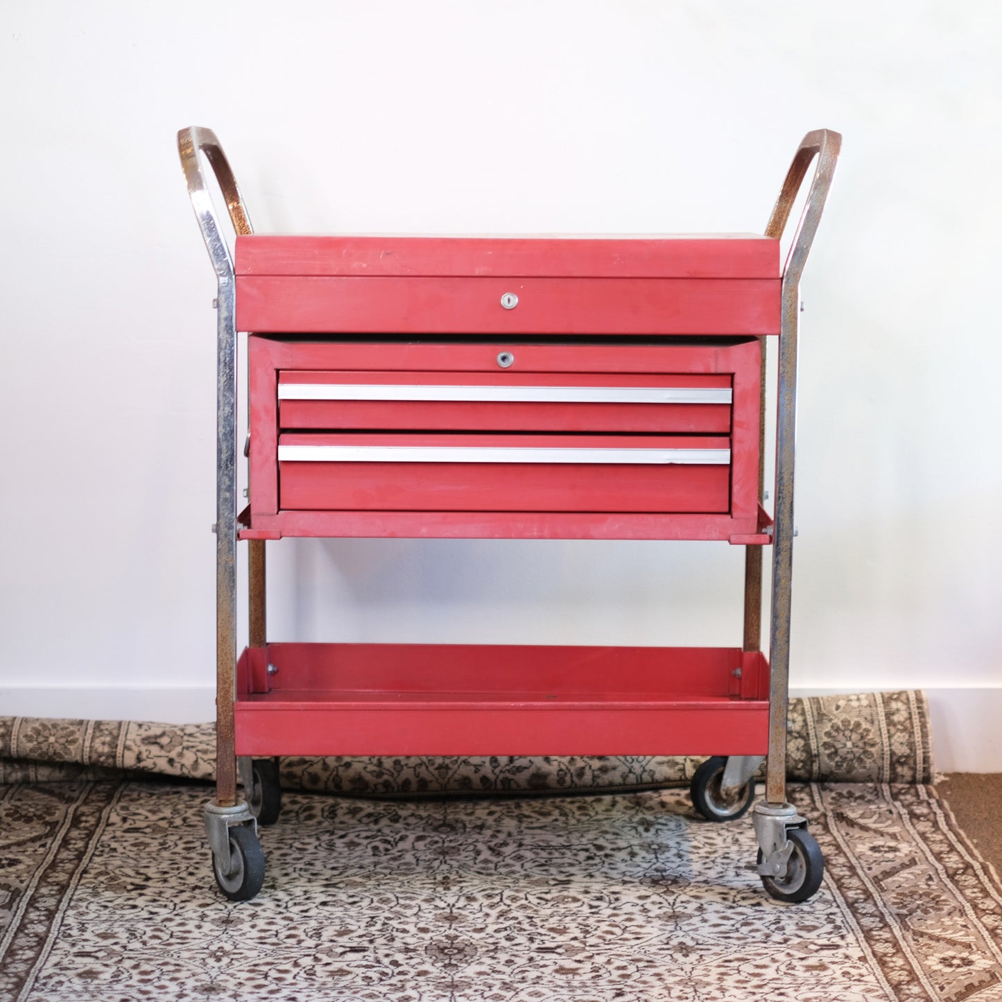 Red Tool Box Cart