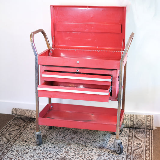 Red Tool Box Cart