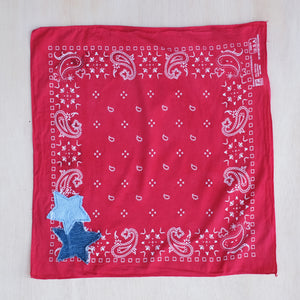 Red & Denim Star Bandana