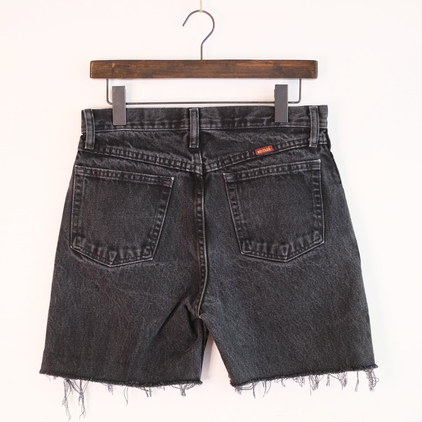 Rustler Black Denim Cutoff Shorts