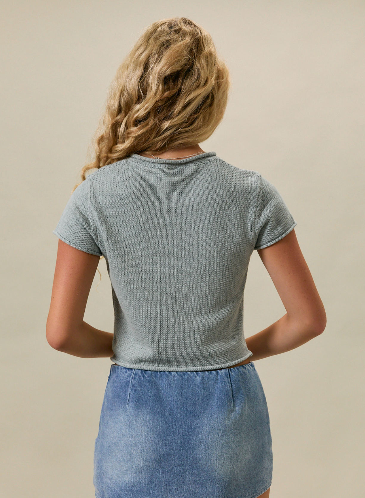 Cap Sleeve Button Down Sweater