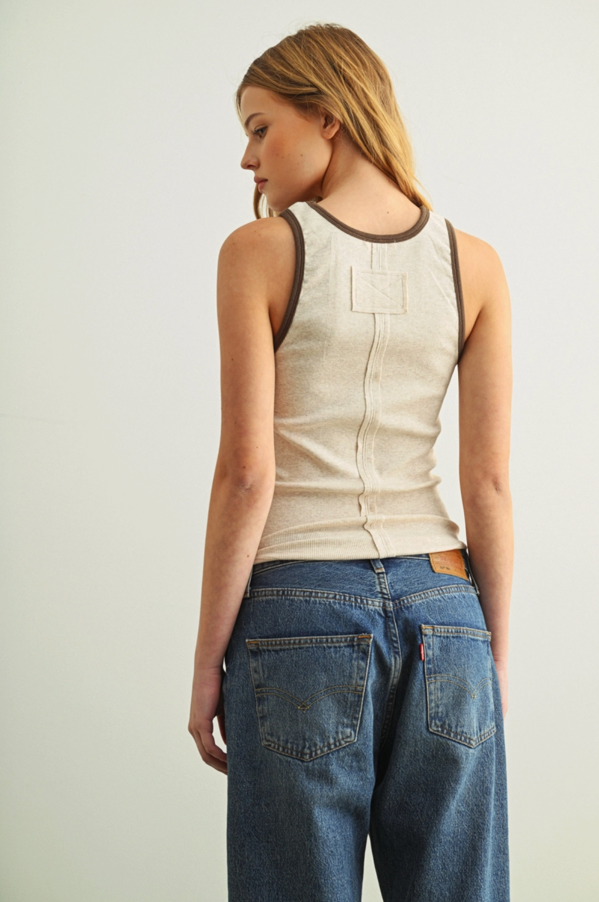 Color Contrasted Tank Top