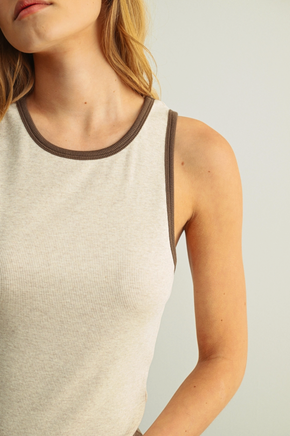Color Contrasted Tank Top