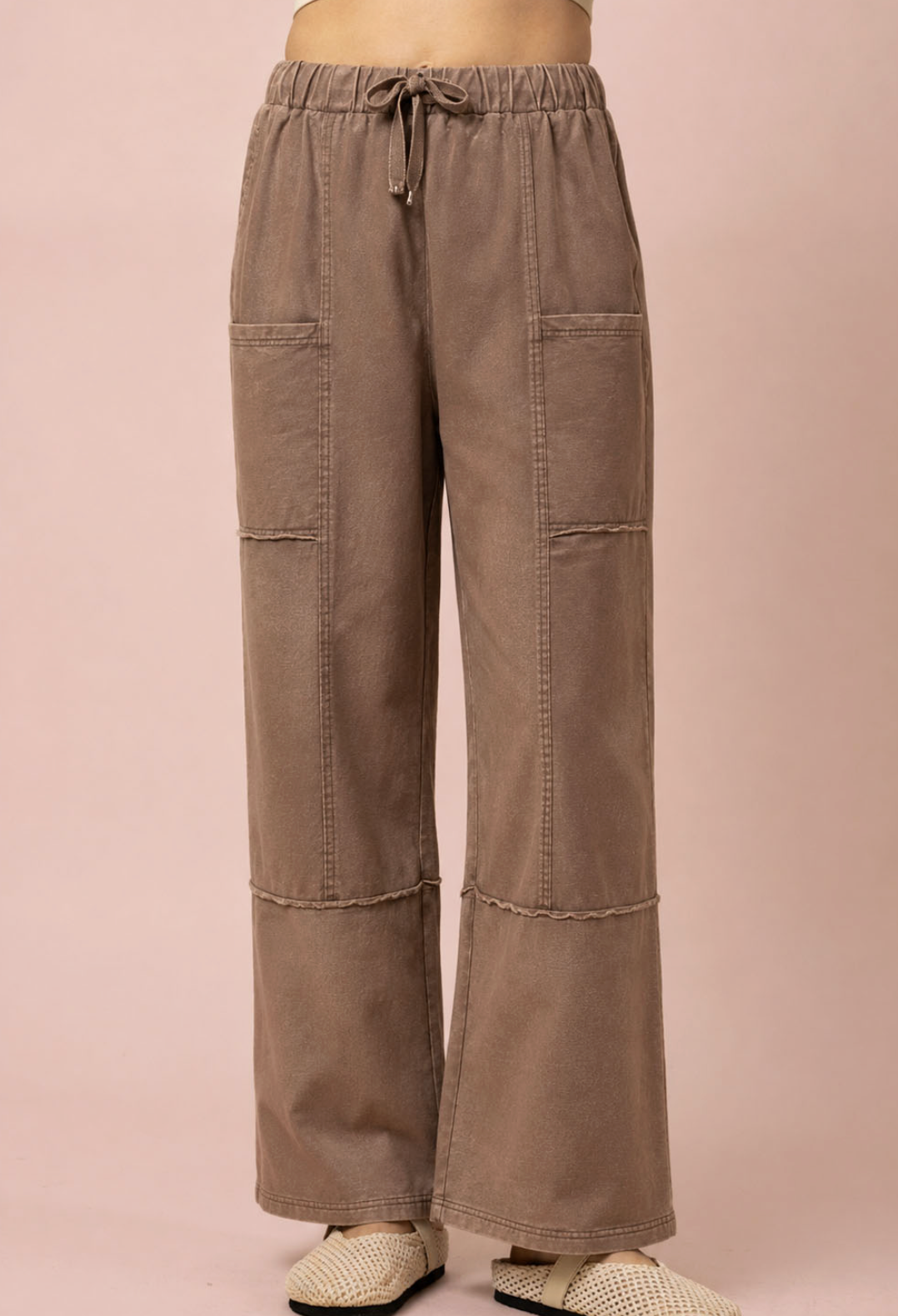 Mineral Washed Casual Comfy Pants