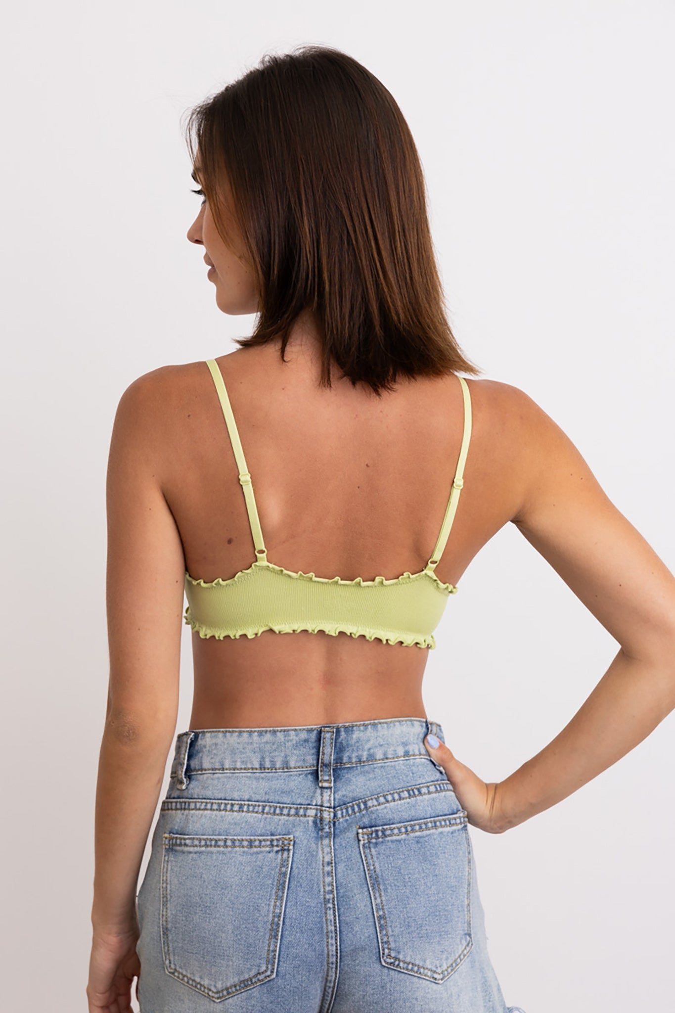 Seamless Lettuce Edge Triangle Bralette