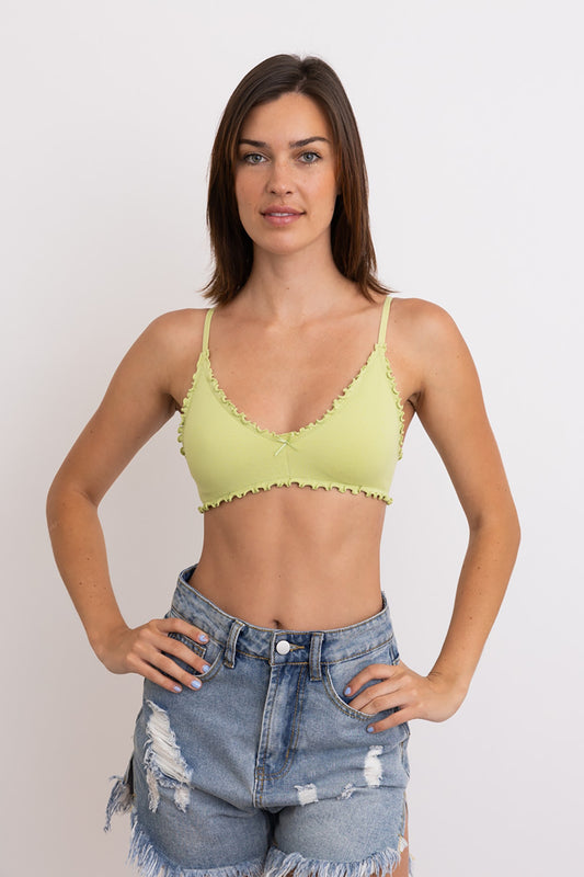 Seamless Lettuce Edge Triangle Bralette