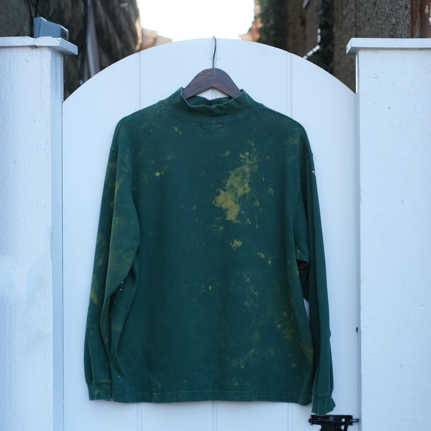 Show Me Your Bones Green Mock Neck