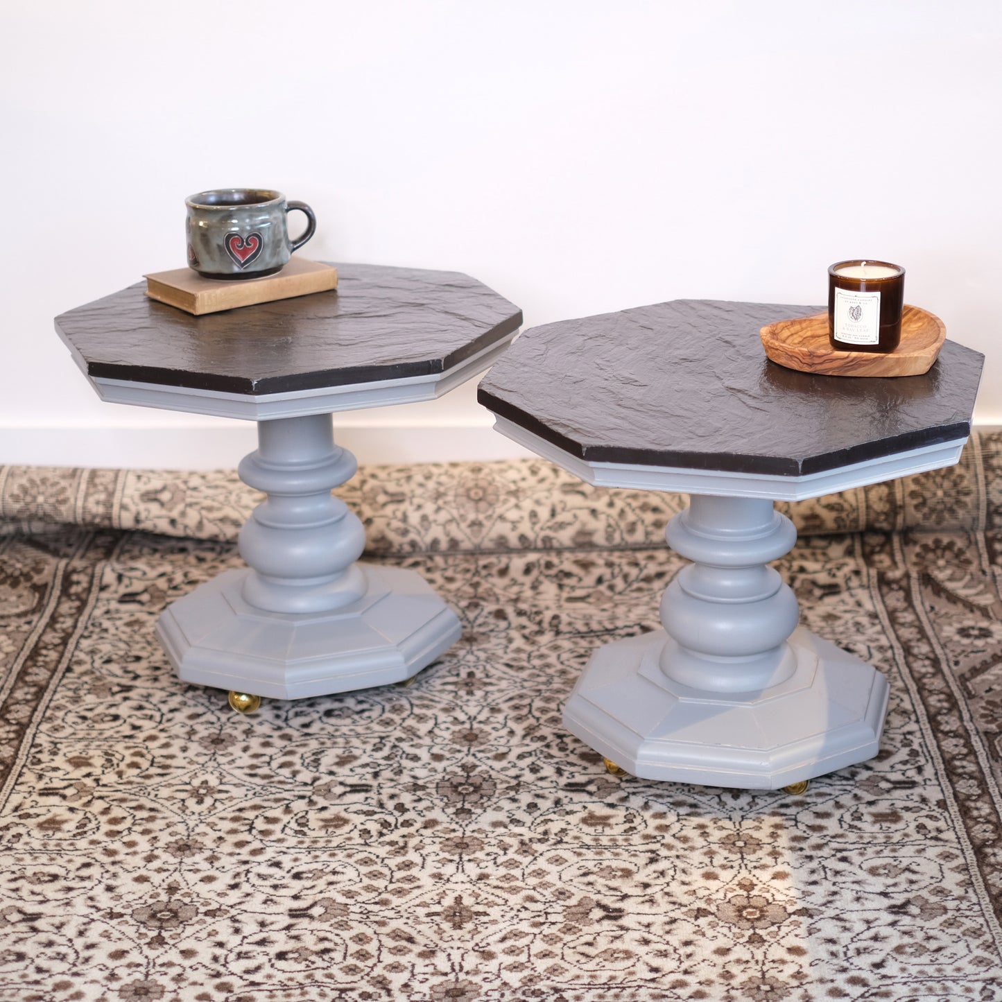 Slate Top Cocktail Table Set