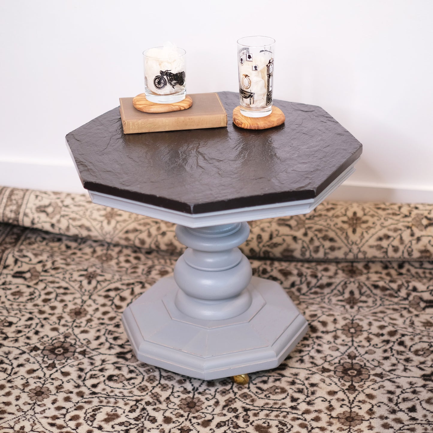 Slate Top Cocktail Table Set