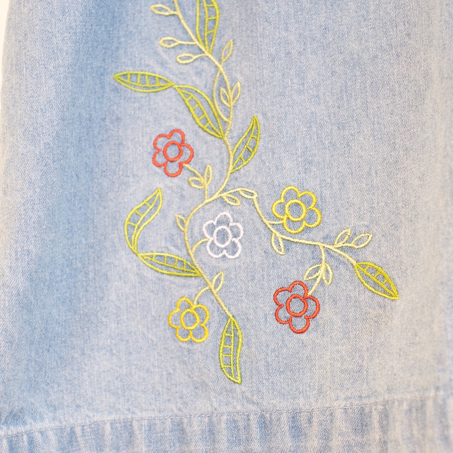 Spring Daisies Denim Shirt