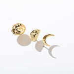 Load image into Gallery viewer, Standing On the Moon Etched Brass Stud Earring Pack
