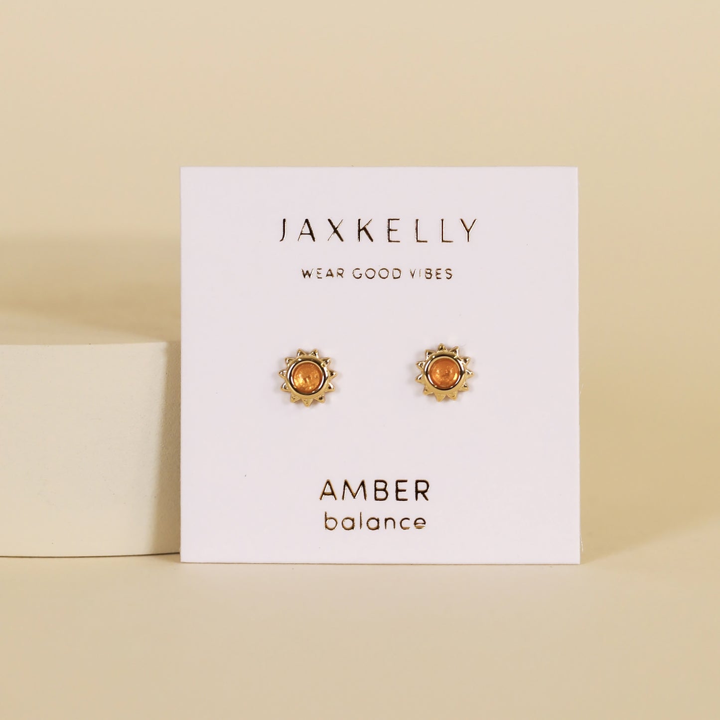 Sun Stud Gold Earrings