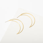 Load image into Gallery viewer, Super Moon 14k Gold Plated Crescent Earrings

