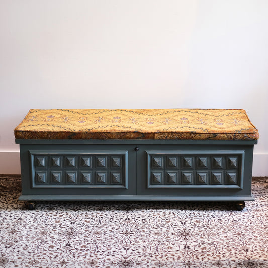 Upholstered Sage Cedar Chest