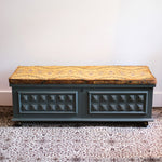 Load image into Gallery viewer, Upholstered Sage Cedar Chest

