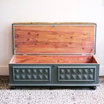 Load image into Gallery viewer, Upholstered Sage Cedar Chest
