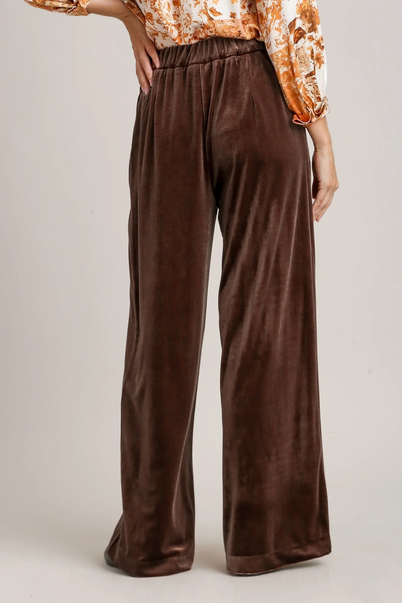 Velvet Wide Leg Pants