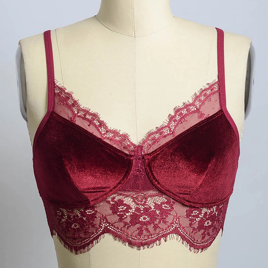 Velvet and Lace Cropped Cami