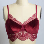 Load image into Gallery viewer, Velvet and Lace Cropped Cami
