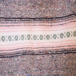 Load image into Gallery viewer, Vintage Grey &amp; Pink Mexican Blanket
