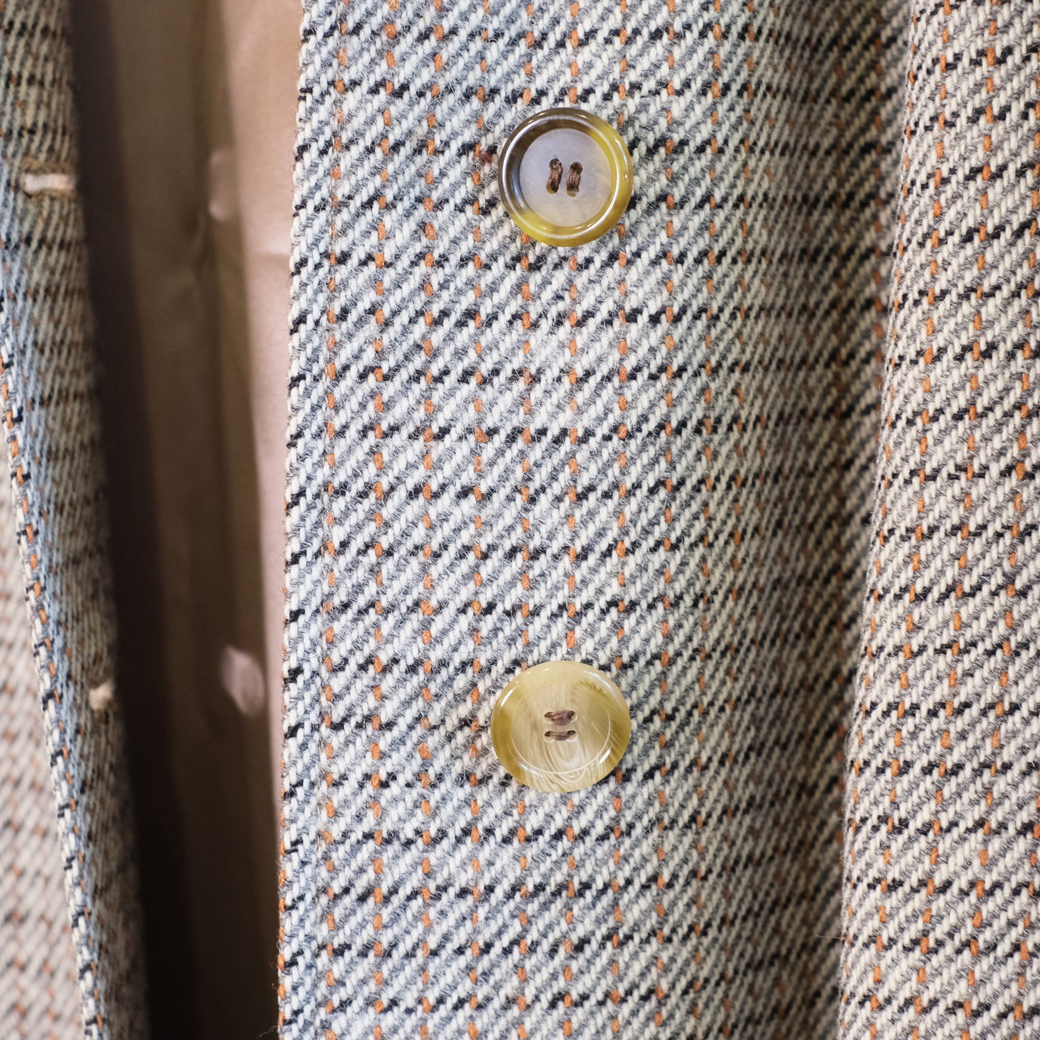 Vintage Harris Tweed Wool Trench
