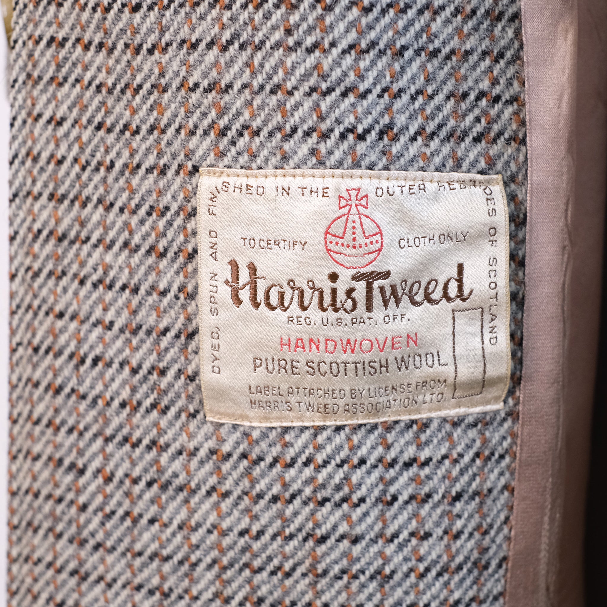 Vintage Harris Tweed Wool Trench