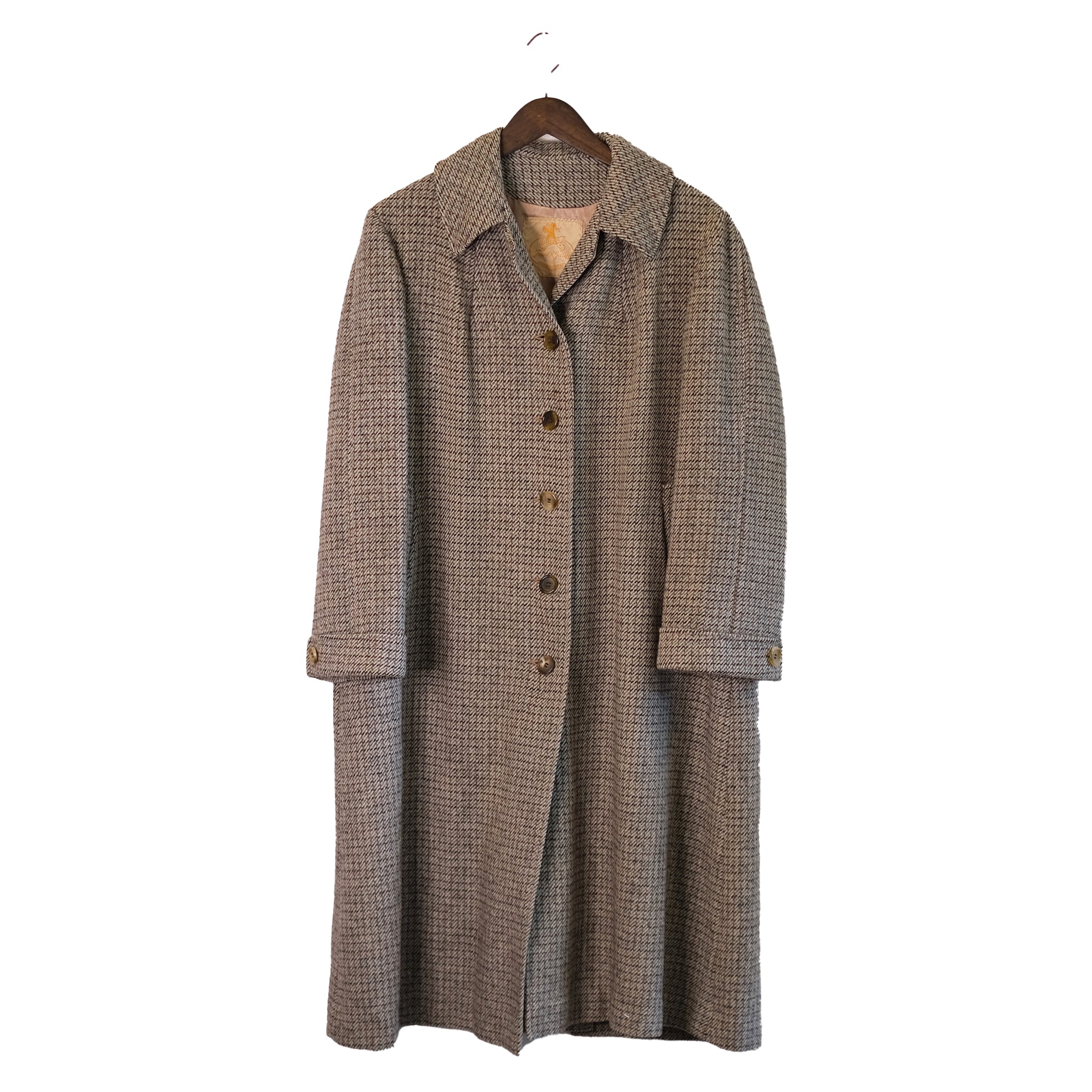 Vintage Harris Tweed Wool Trench