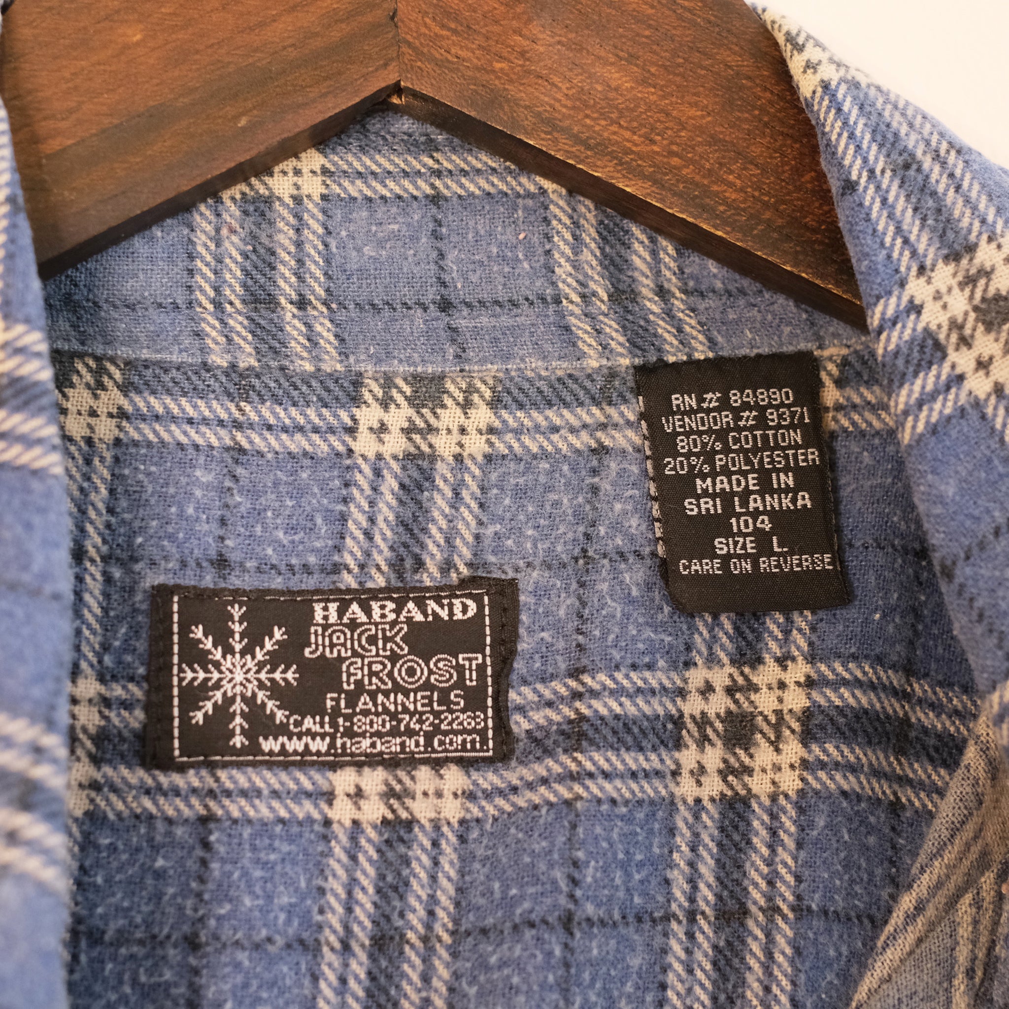 Vintage Jack Front Blue Flannel