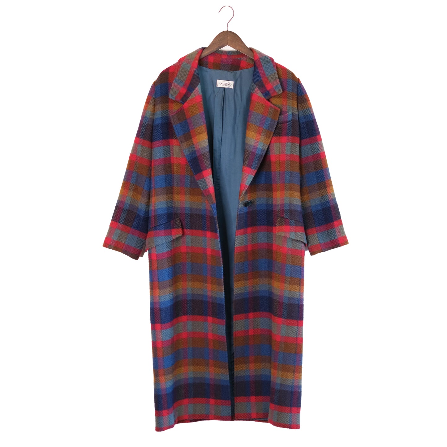 Vintage Missoni Donna Plaid Wool Coat