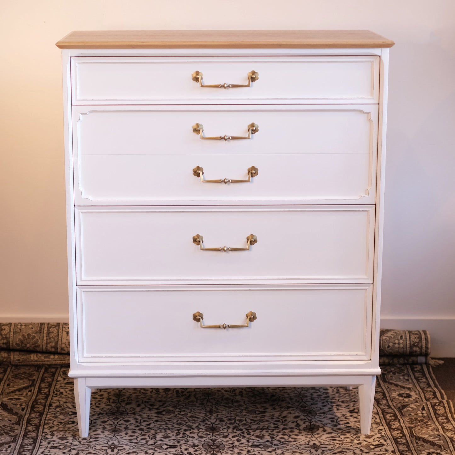 White MCM Directoire Chest