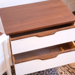 Load image into Gallery viewer, White MCM Sister Nightstands (set)
