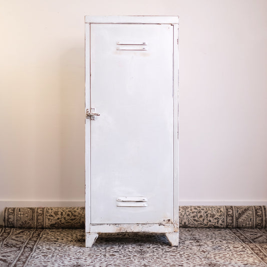 White Shabby Chic Metal Cabinet