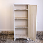 Load image into Gallery viewer, White Shabby Chic Metal Cabinet
