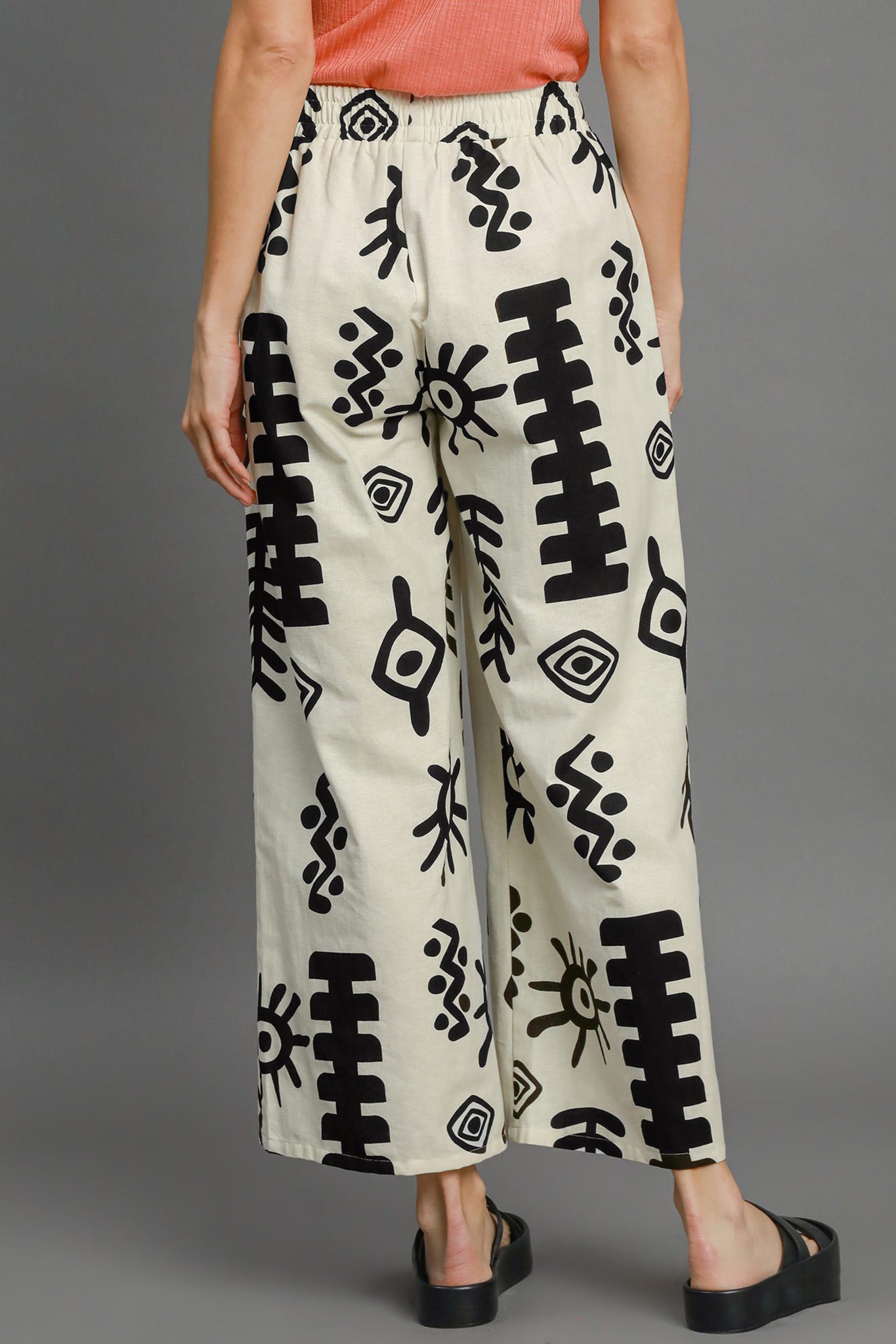 Wide Leg Aztec Print Pants