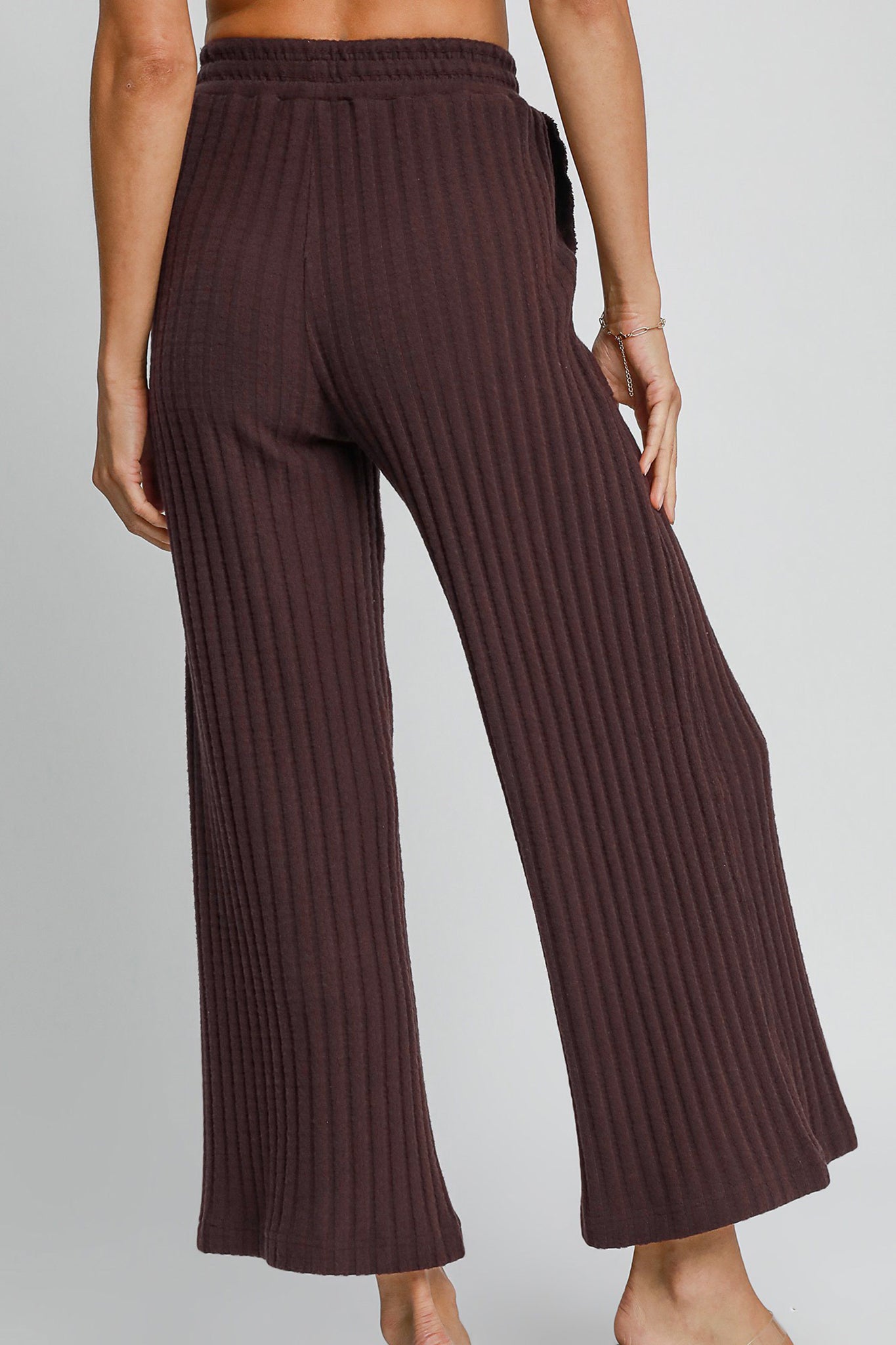 Wide Rib Knit Pants