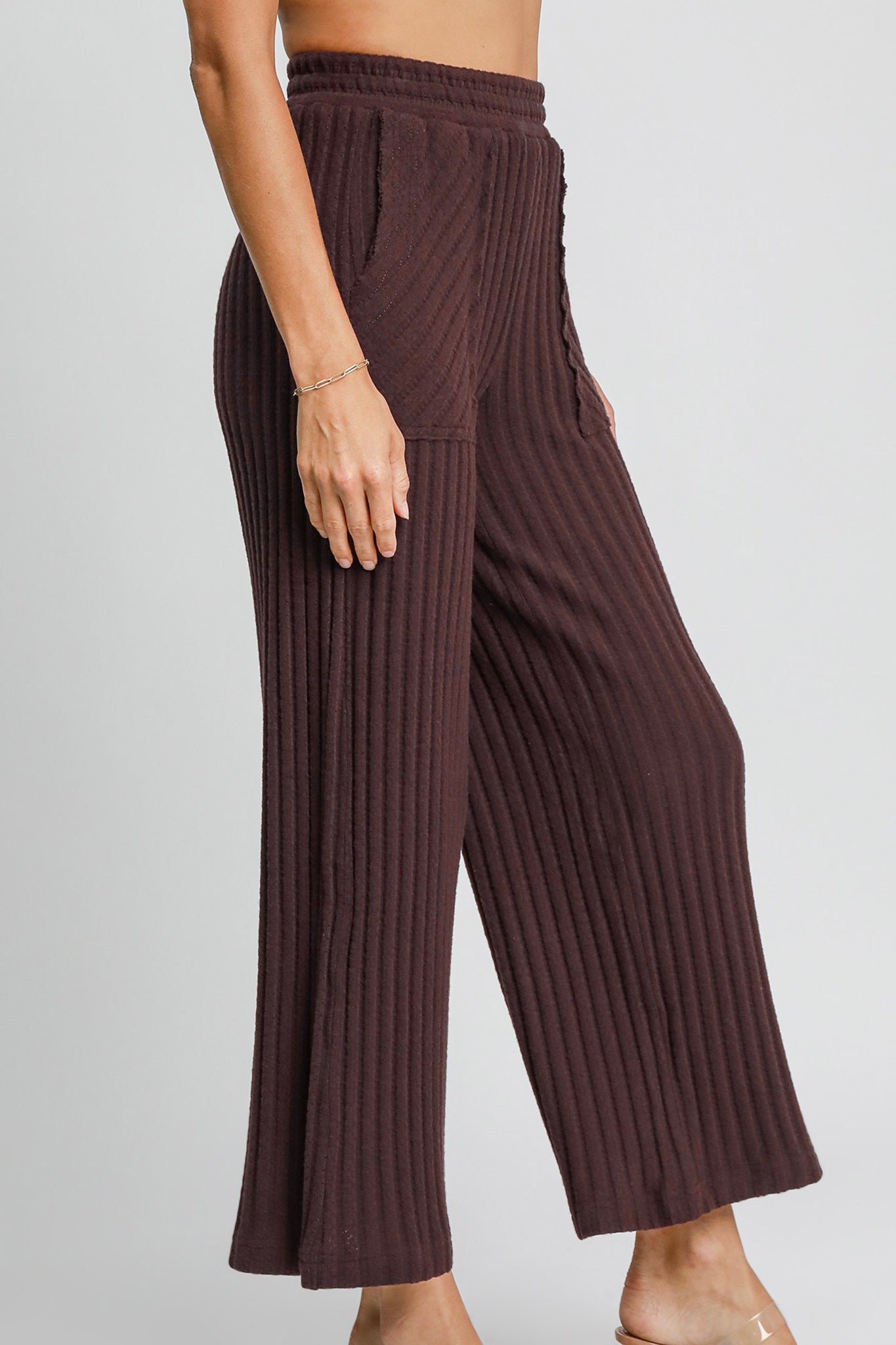 Wide Rib Knit Pants