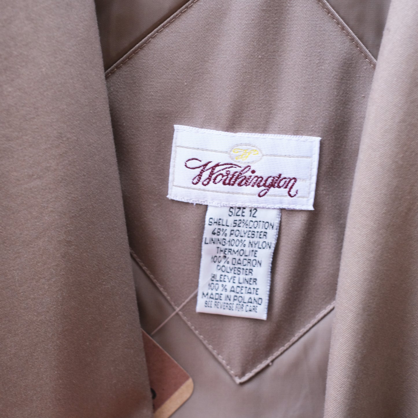 Worthington Trench Coat w/ Lining