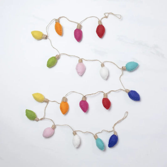 Garland - Vintage/Retro Felt Christmas Lights