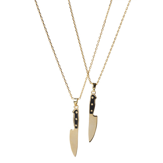 Knife Double Sided Pendant Necklace