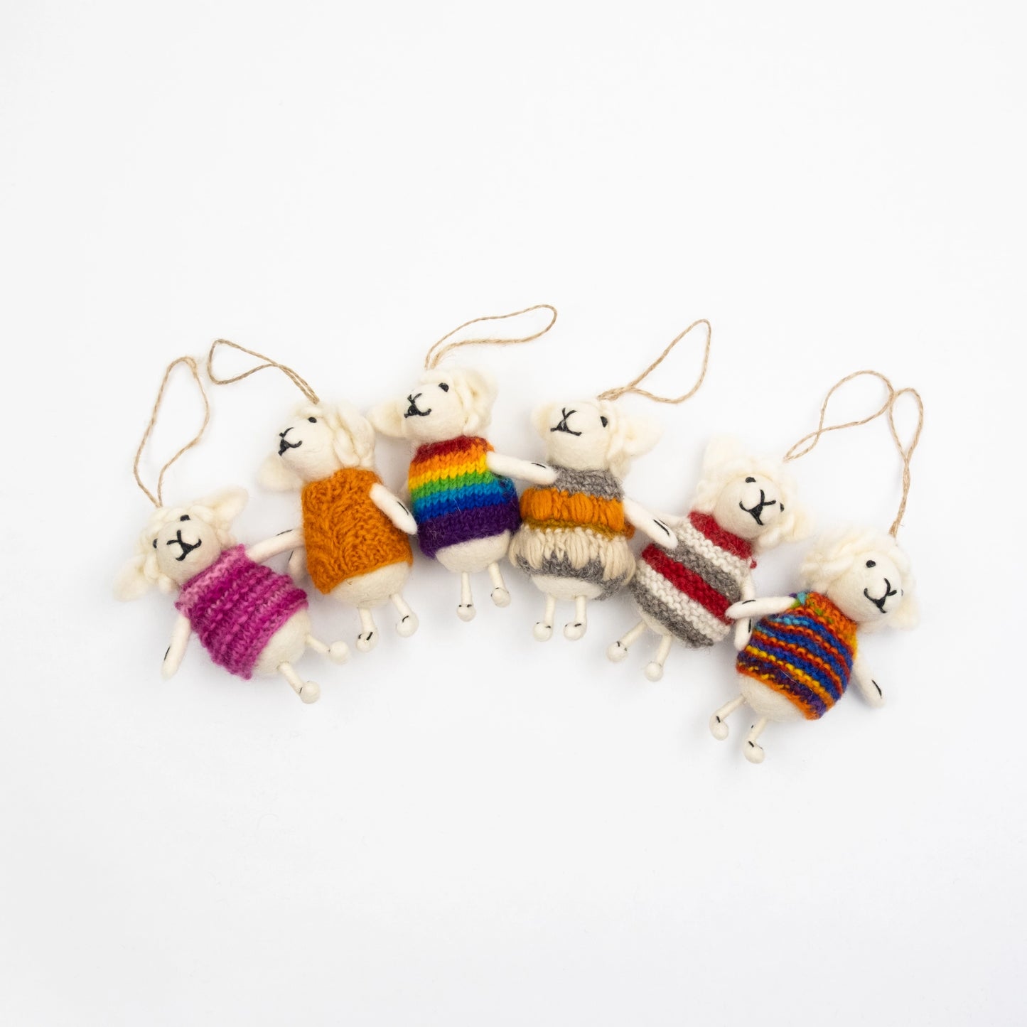 Sheep in a Sweater Felt Ornament