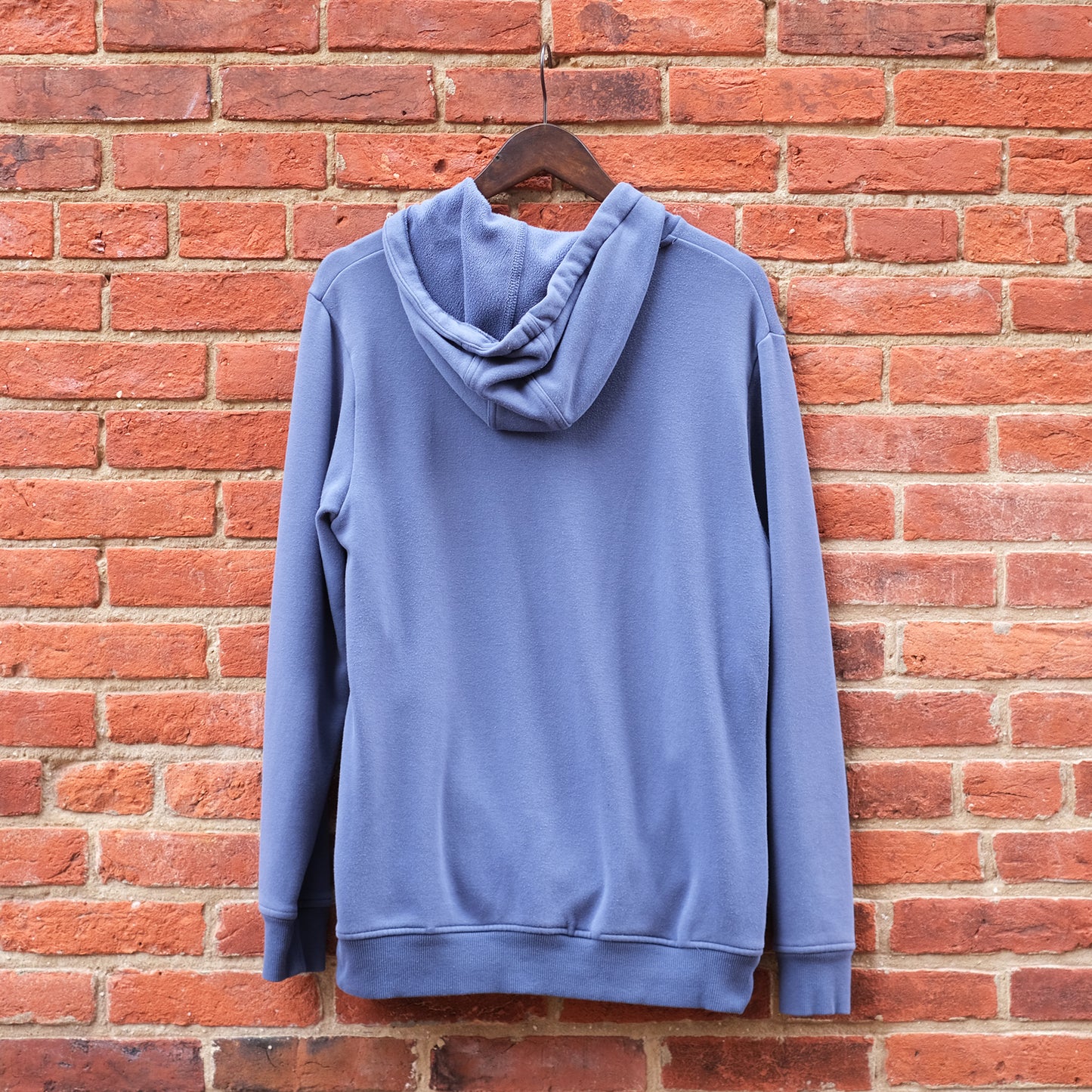deco faces print hoodie - blue M