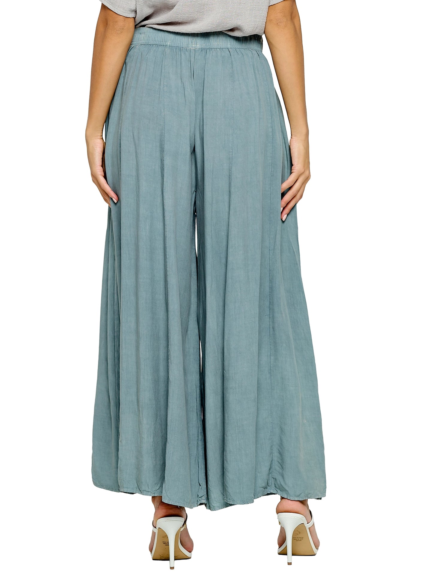Vintage Wash Wide Leg Pants