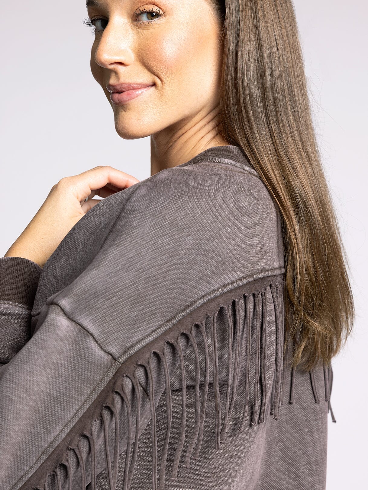 Marion Fringe Sweatshirt Top